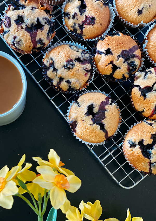 Blueberry oatmeal muffins