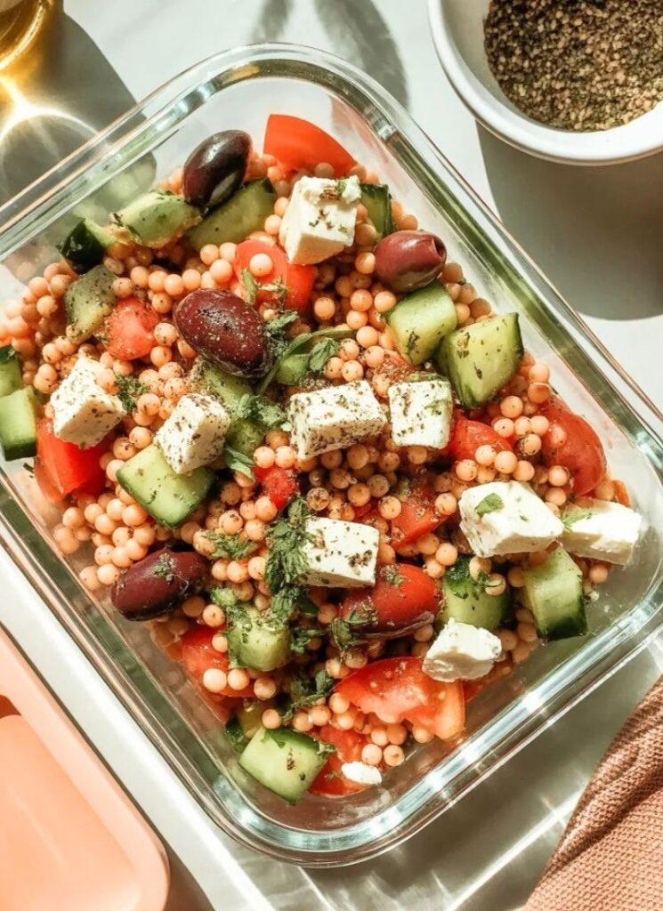 Greek Pearl Couscous Salad