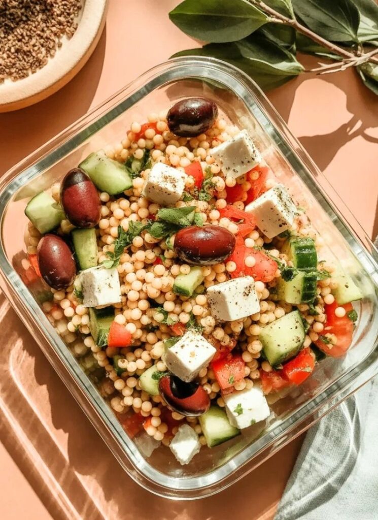 Greek Pearl Couscous Salad