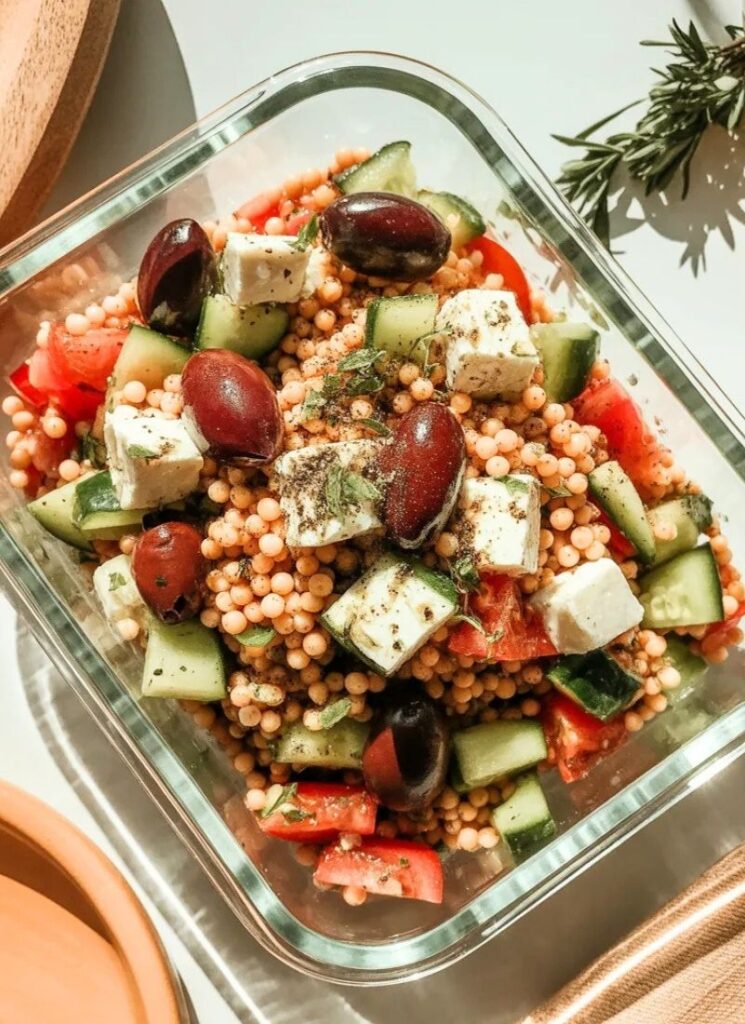 Greek Pearl Couscous Salad