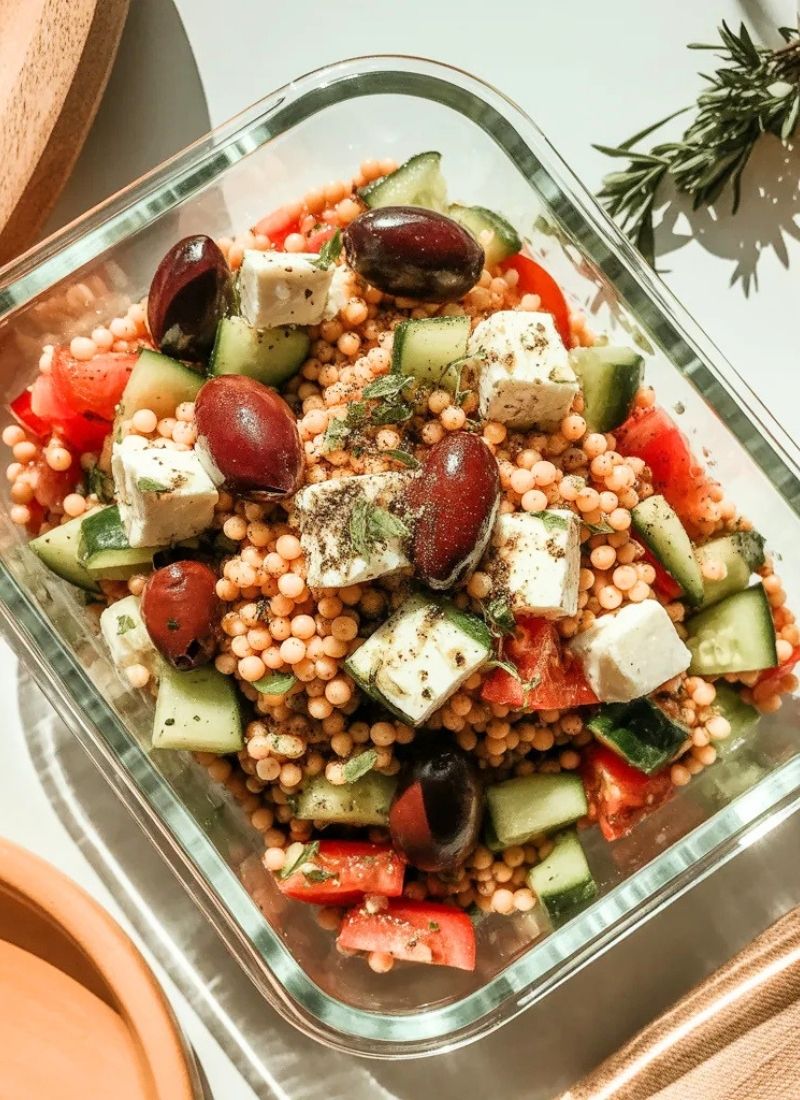 Greek Pearl Couscous Salad