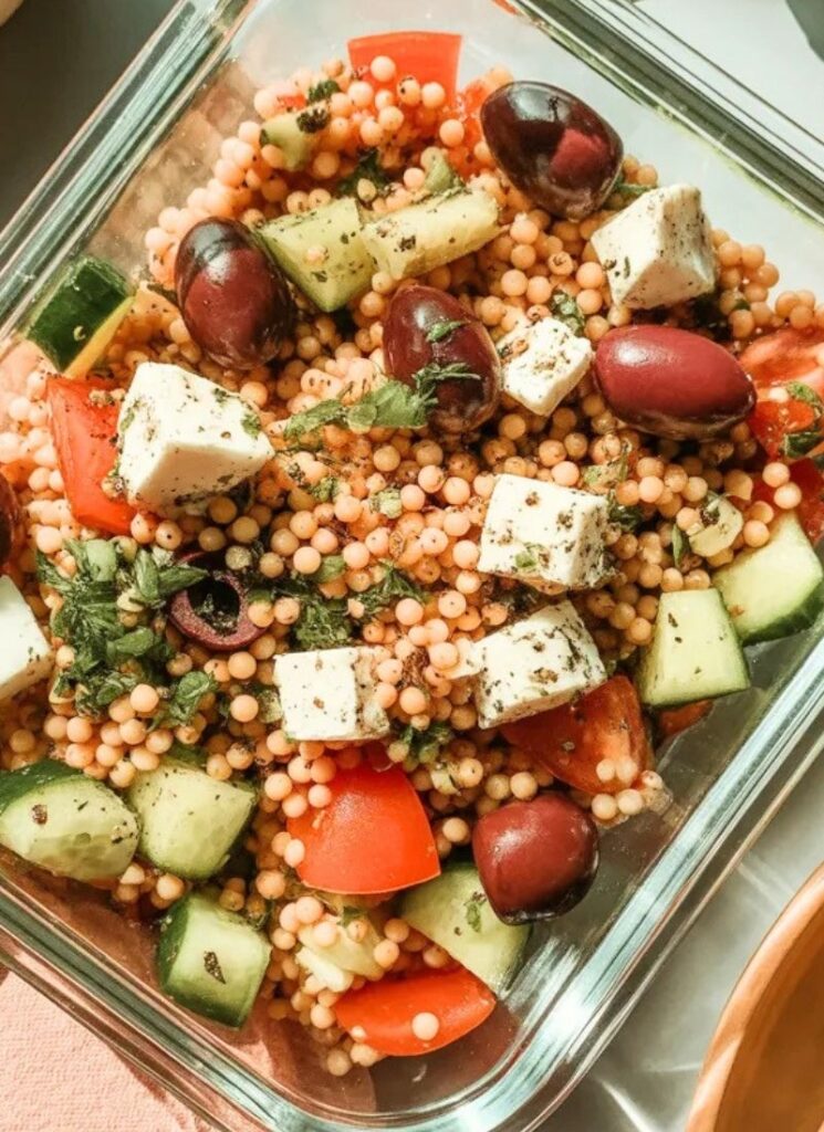 Greek Pearl Couscous Salad