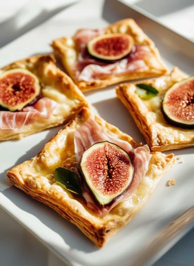 Figs and Prosciutto Puff Pastry Bites
