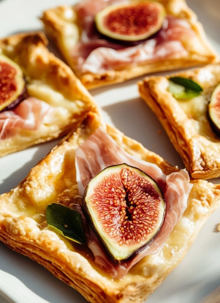 Figs and Prosciutto Puff Pastry Bites
