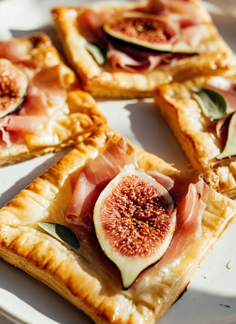 Figs and Prosciutto Puff Pastry Bites