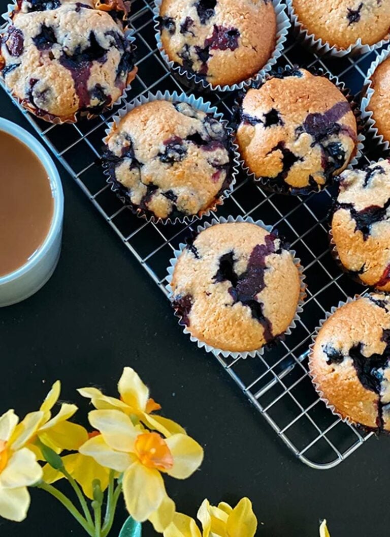 Blueberry oatmeal muffins