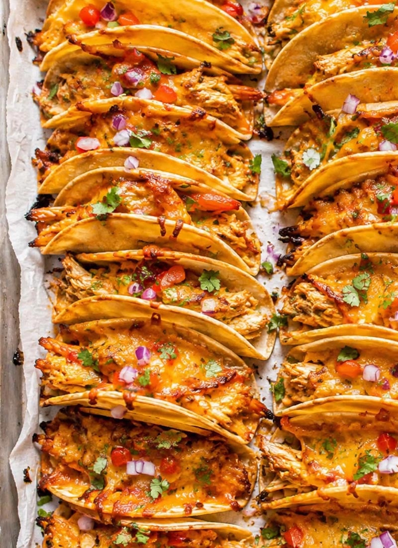 Chicken tacos sheet pan