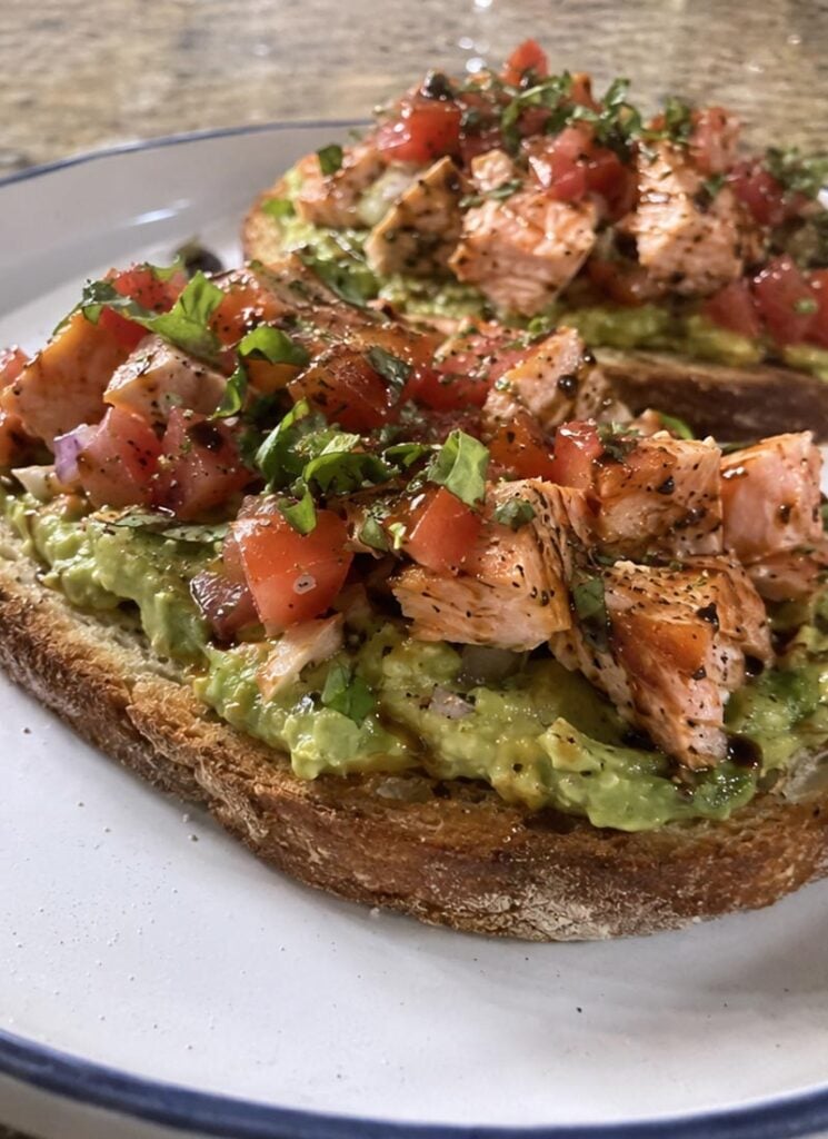 Salmon Crostini with Avocado
