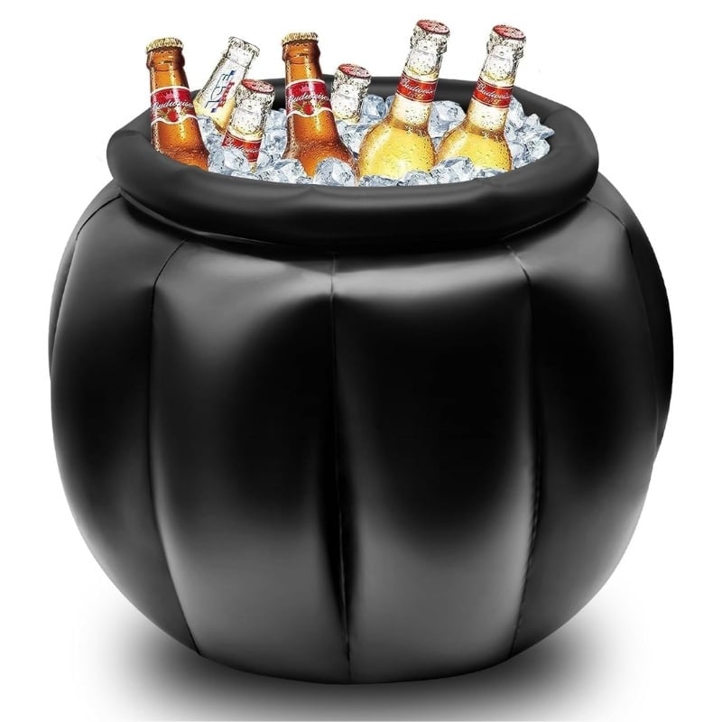 Black Inflatable Cauldron Cooler Amazon Halloween Party Supplies