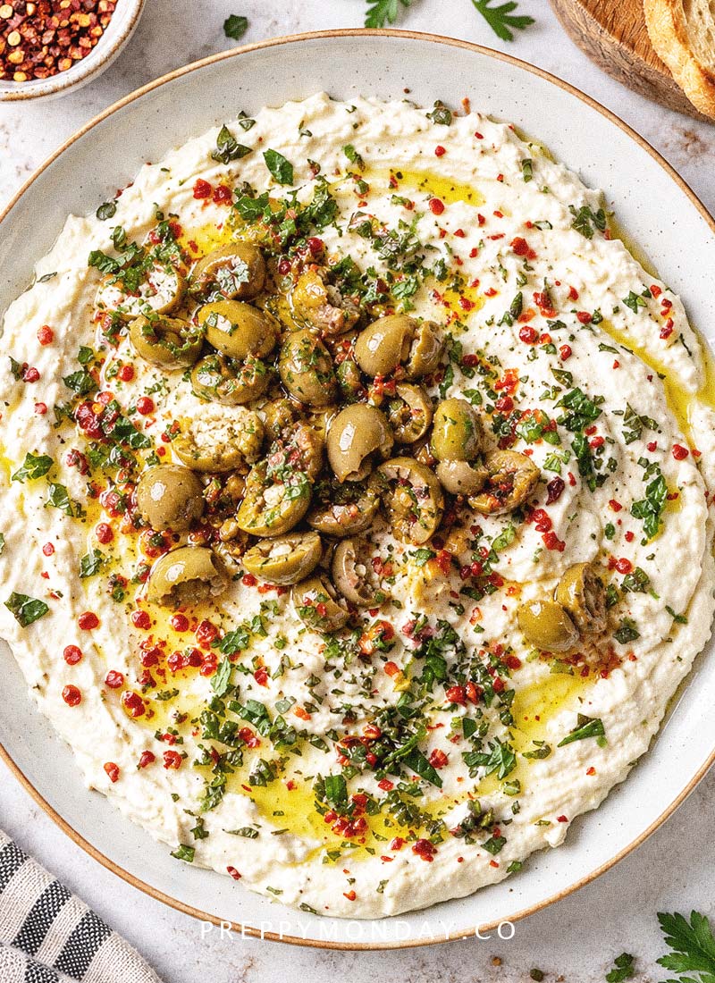 Easy roasted cauliflower feta dip PM