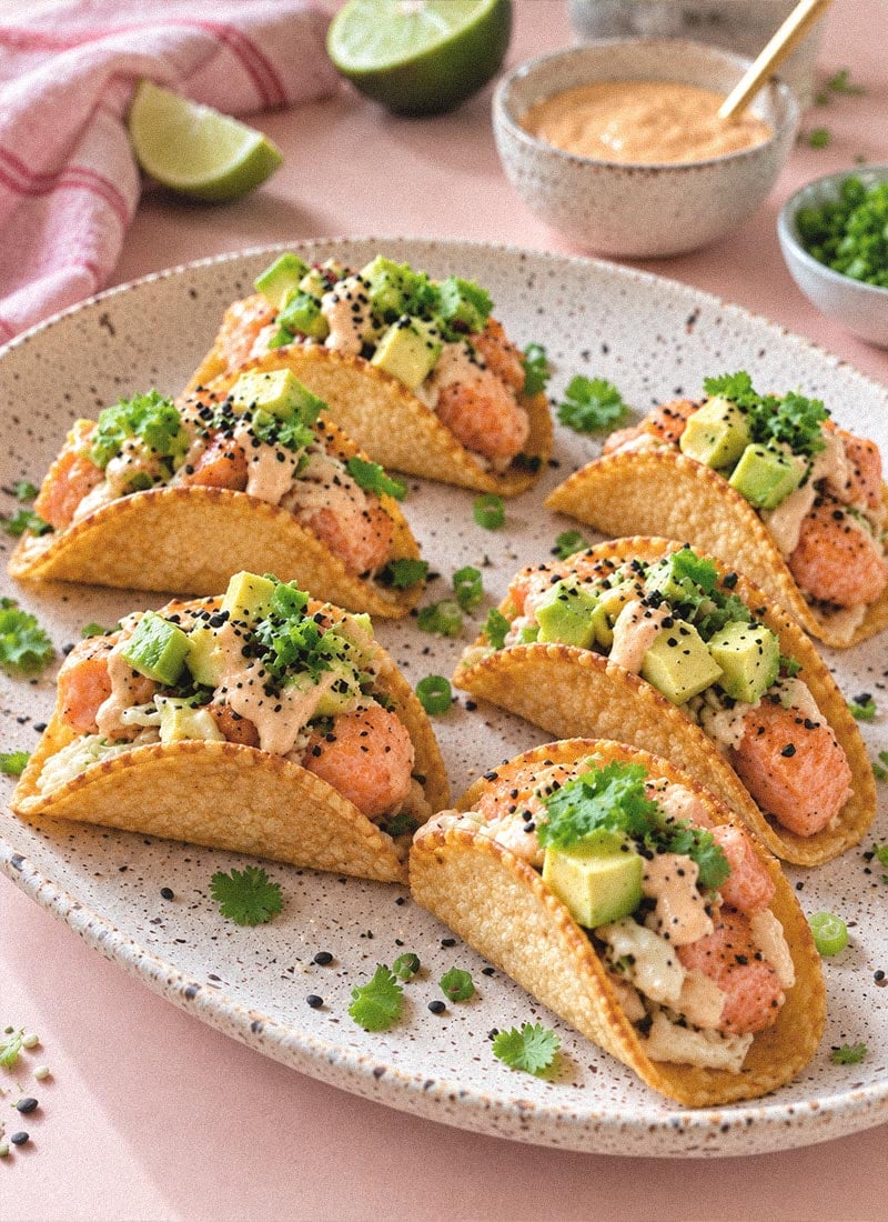 How to serve these mini salmon tacos