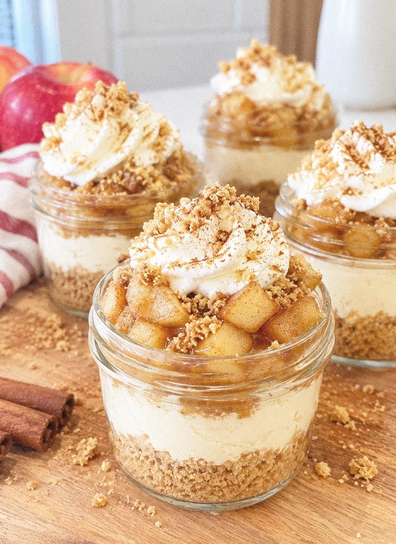 No Cook Apple Pie Cheesecake Cups Recipe