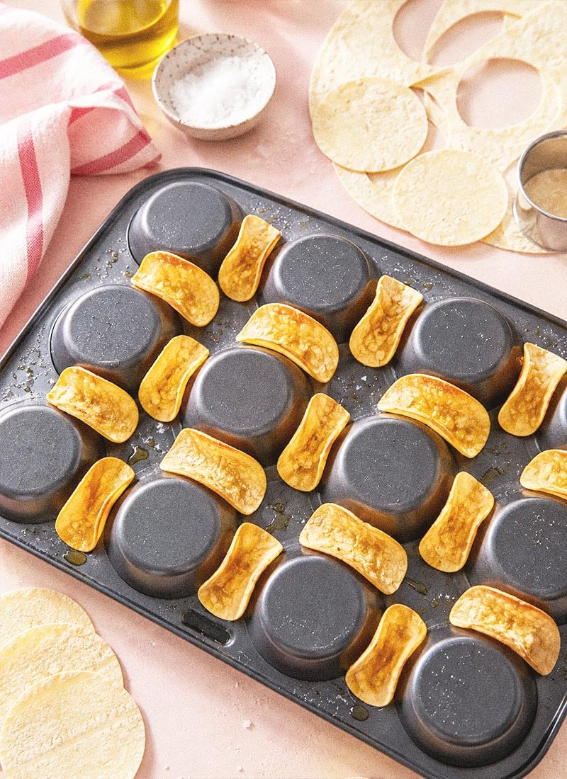 Bake the mini tacos for 13 minutes