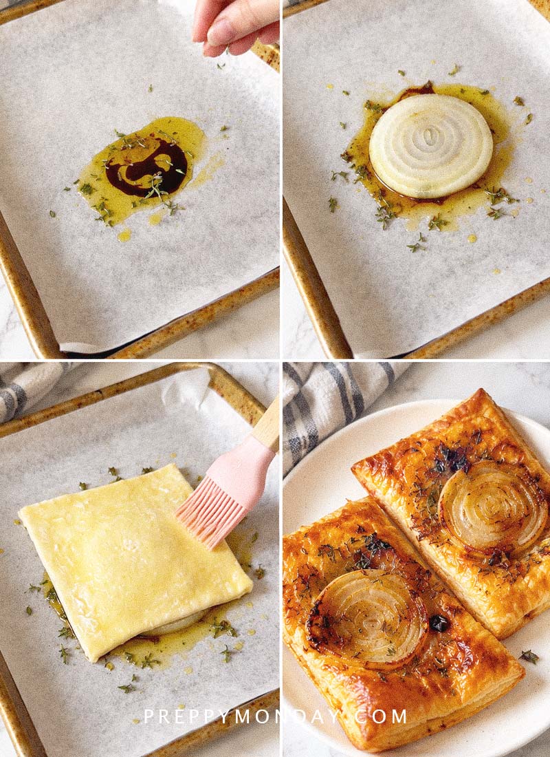 Balsamic onion puff pastry recipe