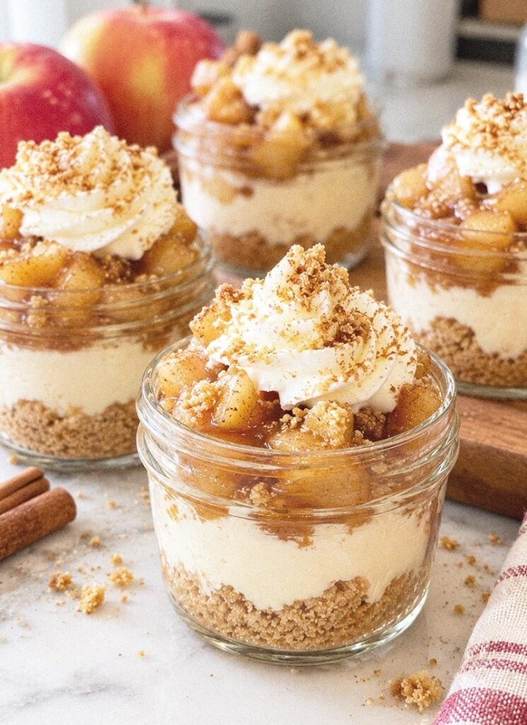 No-Bake Apple Pie Cheesecake Cups Recipe