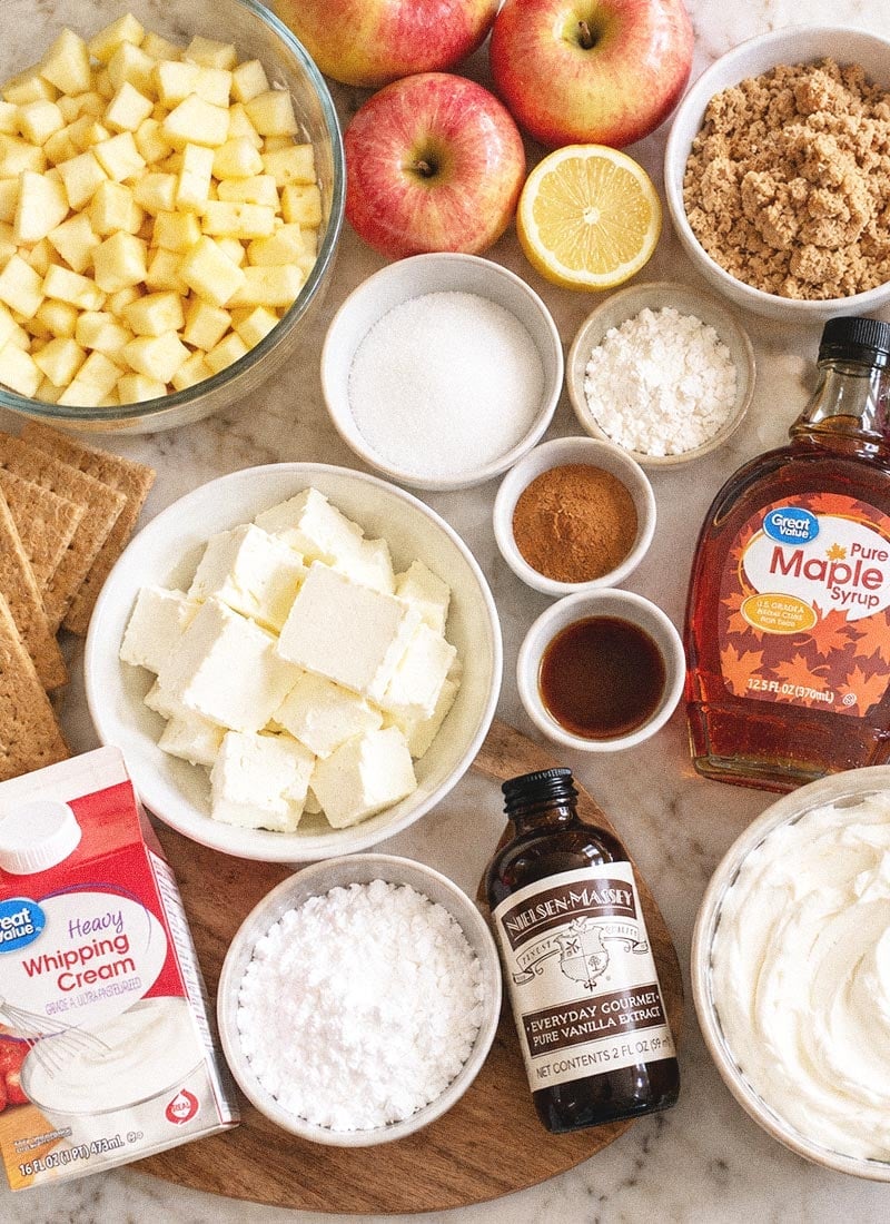 No bake apple pie cups ingredients
